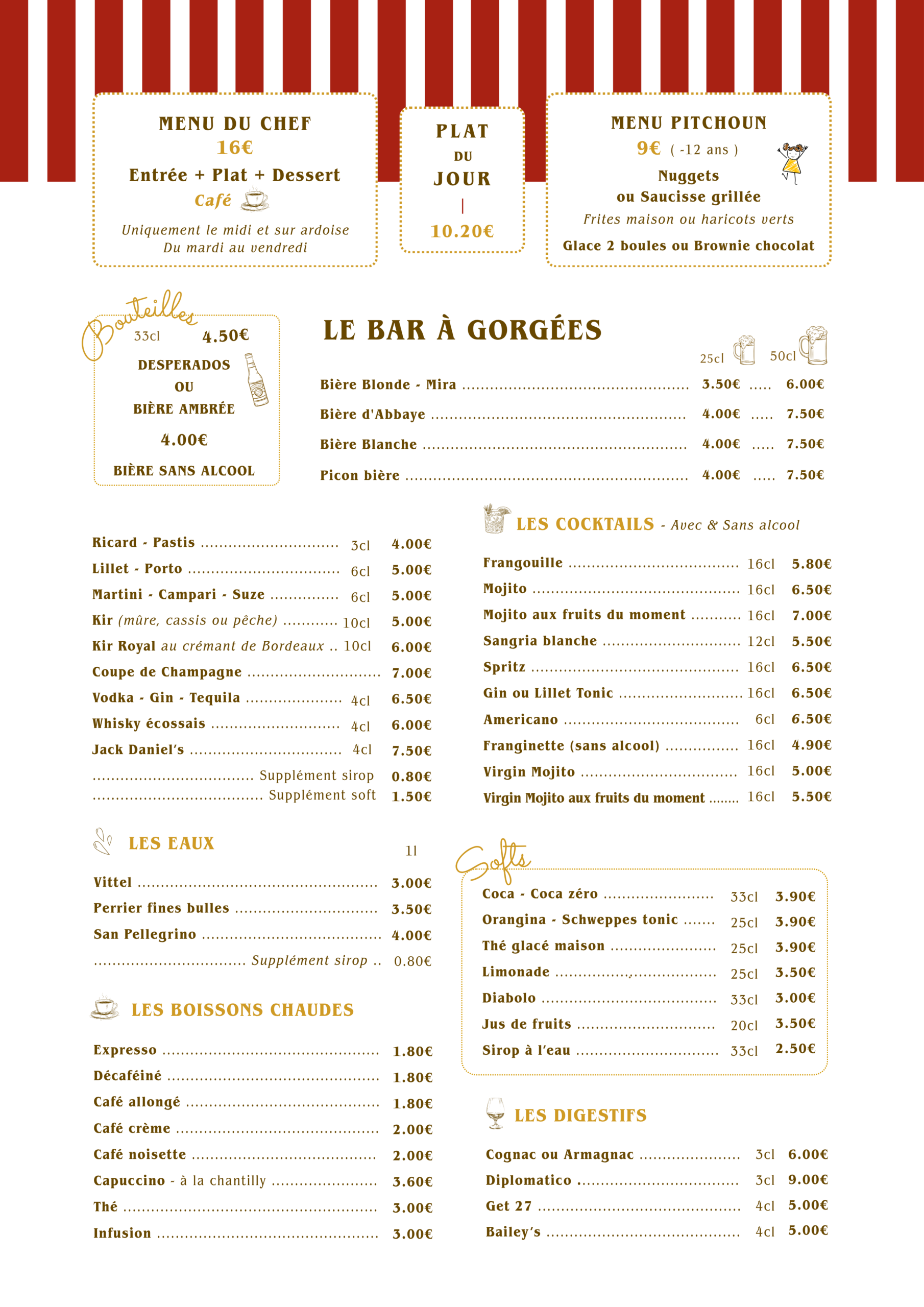 Bouillon Les Frangins - Le Bar à gorgées Carte Les Frangins